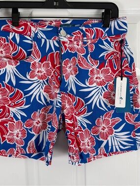 NEW Caribbean Joe Women’s Red White Blue Shorts Size 6 (Small)